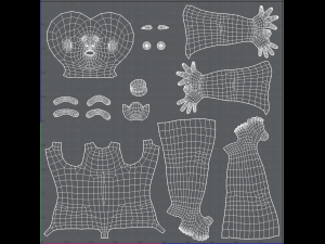 base mesh old man character v05 3Dモデル