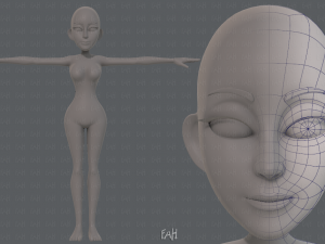 base mesh woman 14 3D Model