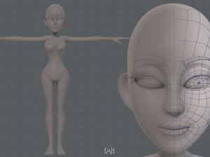 base mesh woman 14 Model 3D