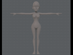 base mesh woman 14 3D मॉडल