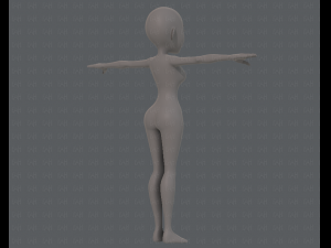 base mesh woman 14 3D मॉडल