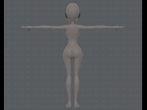 base mesh woman 14 3D मॉडल