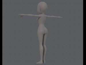 base mesh woman 14 3D मॉडल