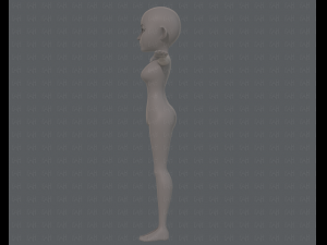 base mesh woman 14 3D मॉडल
