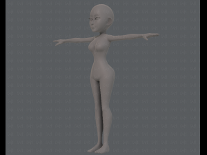 base mesh woman 14 3D मॉडल