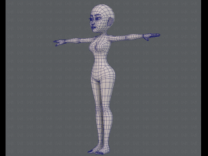 base mesh woman 14 3D मॉडल