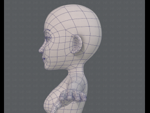 base mesh woman 14 3D मॉडल