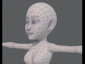 base mesh woman 14 3D मॉडल