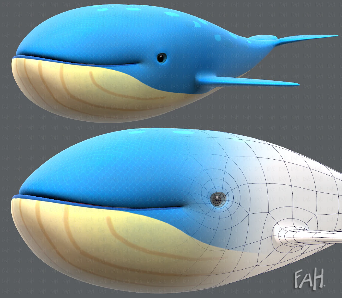 whale v01 3D Model .c4d .max .obj .3ds .fbx .stl .blend 