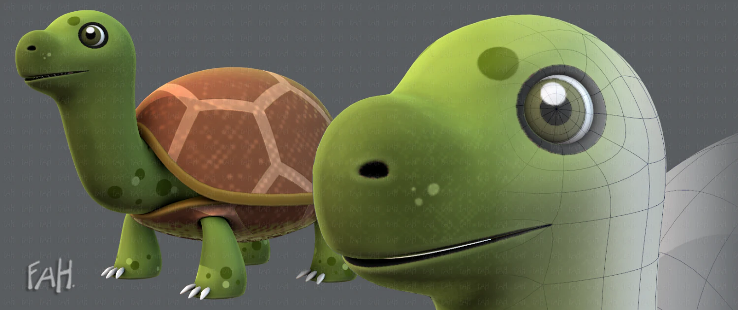 turtle v01 3D Model .c4d .max .obj .3ds .fbx .stl .blend 