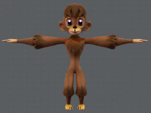scimmia v01 Modello 3D