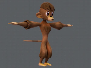 scimmia v01 Modello 3D