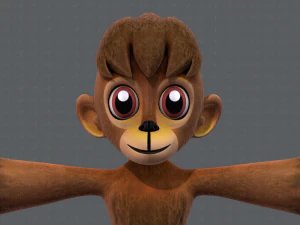 scimmia v01 Modello 3D