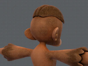 scimmia v01 Modello 3D