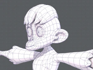 scimmia v01 Modello 3D