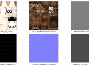 scimmia v01 Modello 3D