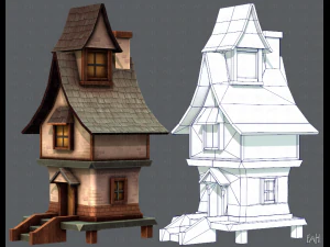 desenho animado da casa v06 Modelo 3D