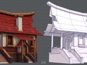 house cartoon v07 3D Model