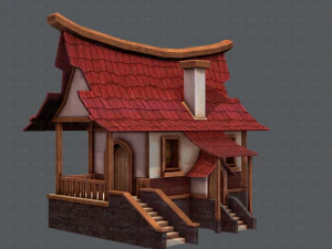 house cartoon v07 3D Model