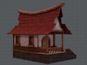 house cartoon v07 3D Model