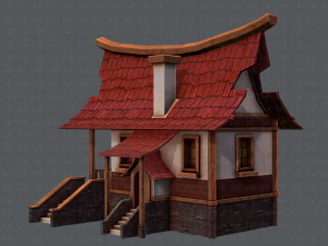 house cartoon v07 3D Model
