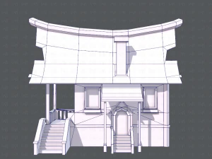 house cartoon v07 3D Model
