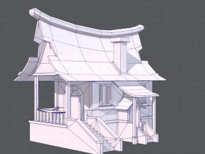 house cartoon v07 3D Model