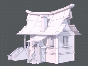house cartoon v07 3D Model