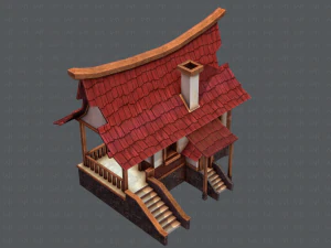 house cartoon v07 3D Model