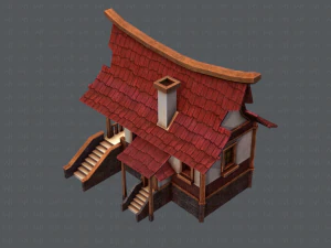 house cartoon v07 3D Model