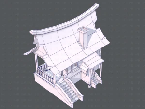 house cartoon v07 3D Model