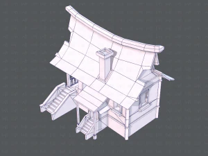 house cartoon v07 3D Model