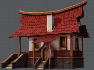 house cartoon v07 3D Model