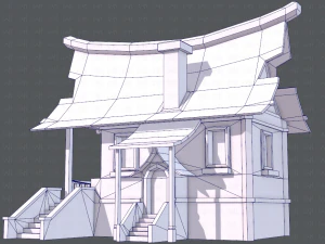 house cartoon v07 3D Model