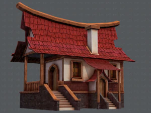 house cartoon v07 3D Model