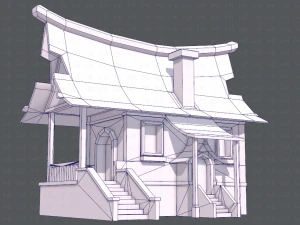 house cartoon v07 3D Model