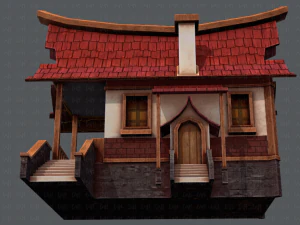 house cartoon v07 3D Model