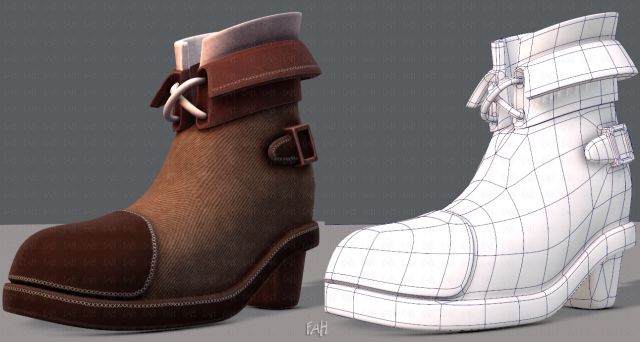 shoes cartoonv21 Modelo 3D .c4d .max .obj .3ds .fbx .stl .blend 