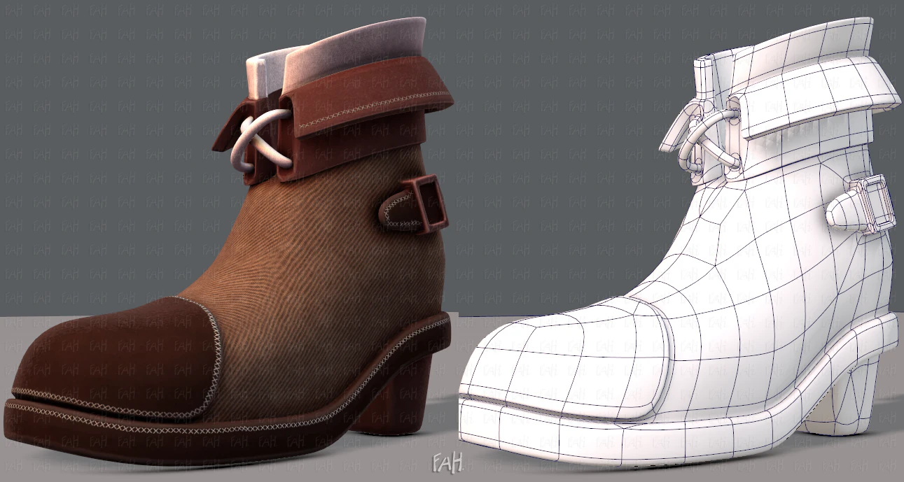 shoes cartoonv21 3D Model .c4d .max .obj .3ds .fbx .stl .blend 