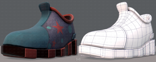 shoes cartoonv22 Model 3D .c4d .max .obj .3ds .fbx .stl .blend