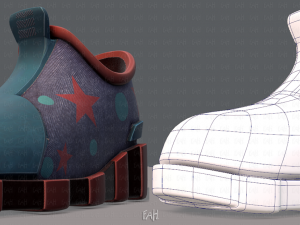 shoes cartoonv22 3D Model