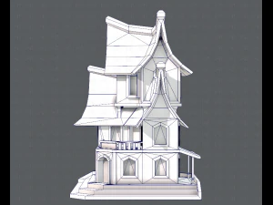 house cartoon v08 3D Model