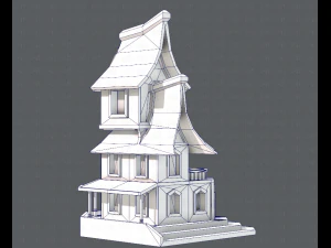 house cartoon v08 3D Model