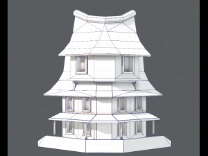 house cartoon v08 3D Model