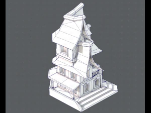 house cartoon v08 3D Model