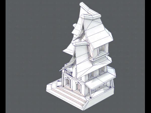 house cartoon v08 3D Model