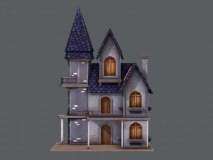 house cartoon v09 3D Model