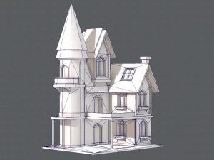 house cartoon v09 3D Model