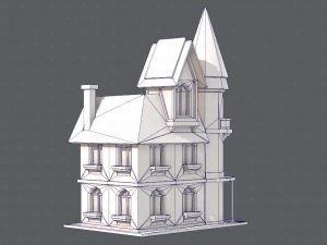 house cartoon v09 3D Model