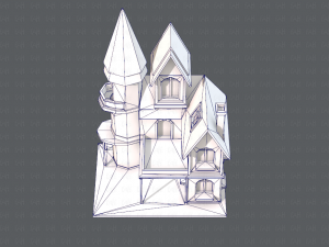 house cartoon v09 Model 3D